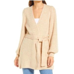 Topshop- NWT -Belted Soft-Knitted Long Cardigan Sweater- Large